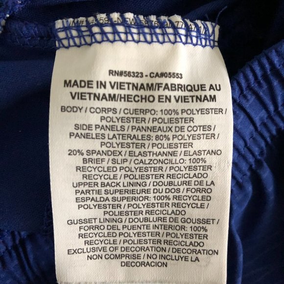 Nike Dri-Fit Print Pattern Running Shorts w/ Liner Drawstring Waist Blue Size M - Picture 6 of 8